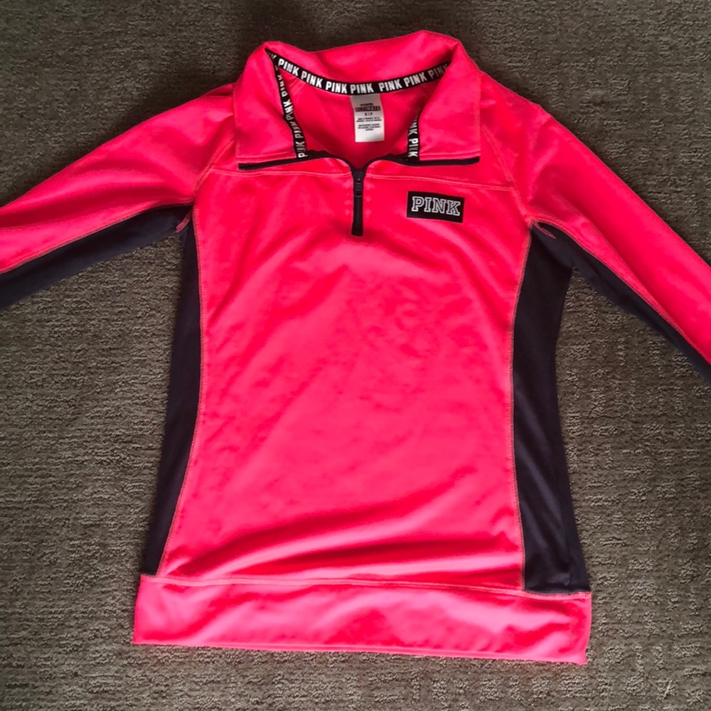 Pink half zip sweatshirt